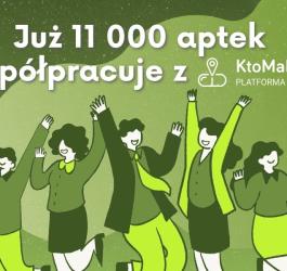 Rysunkowe postaci świętują sukces KtoMaLek.pl.