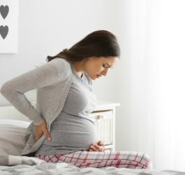 Kobieta ciężarna w III trymestrze ciąży.