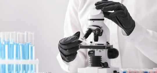 Badanie mykologiczne przeprowadzane w laboratorium.