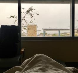 Widok z okna sali szpitalnej.