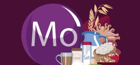 Cząsteczka molibdenu i produkty spożywcze zawierające ten pierwiastek.