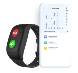 Opaska zdrowotna i smartfon.